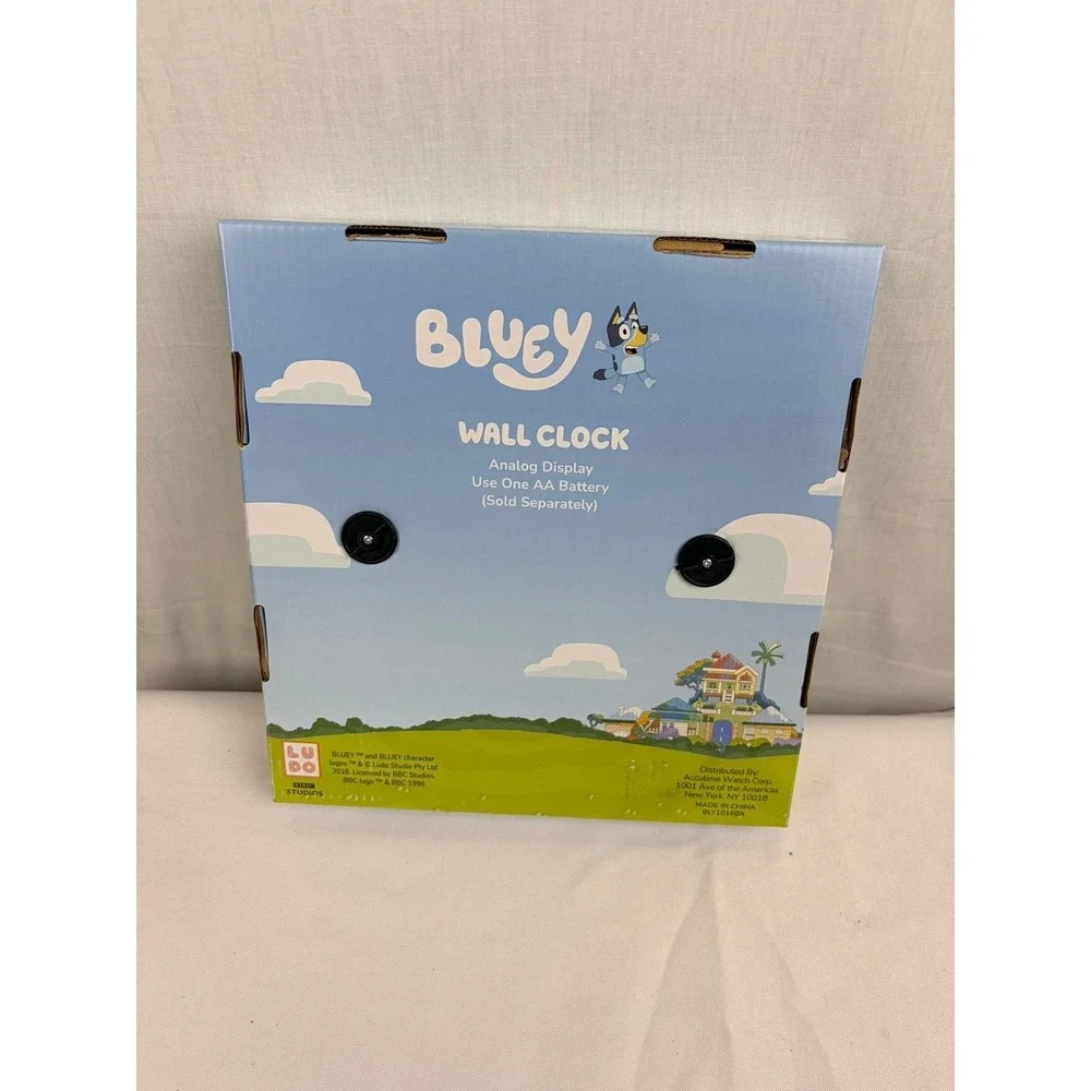 Bluey‎ and Bingo Analog Wall Clock Kids Nursery Playroom Decor BLY1016BX New